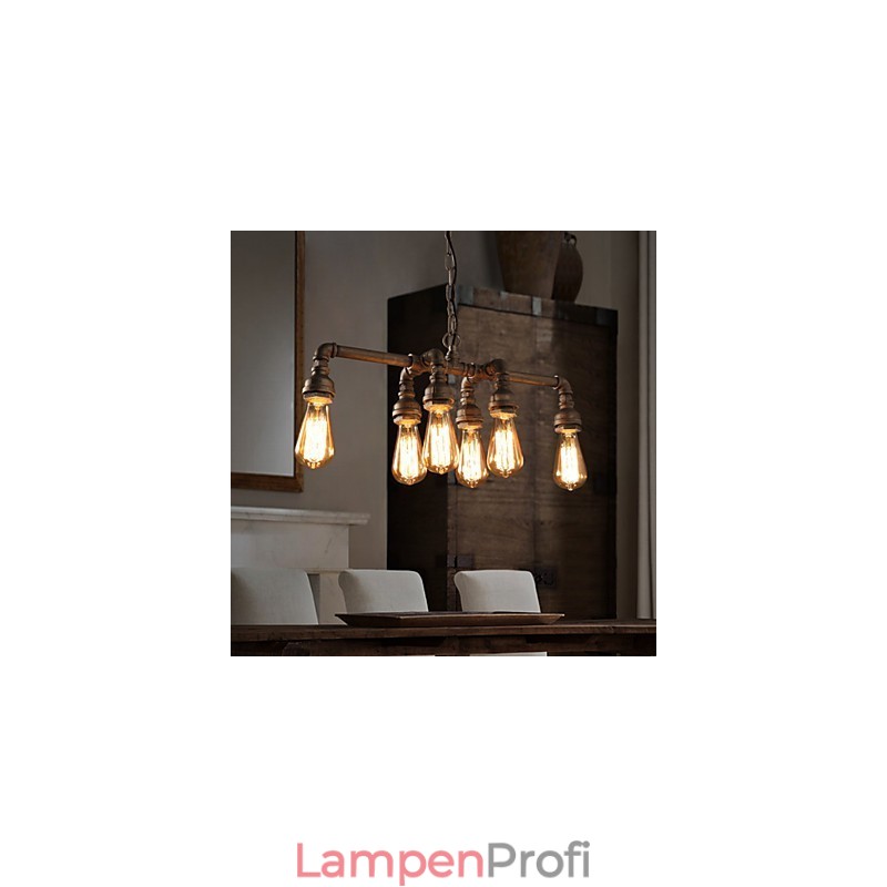 Edison Retro Loft Stil Vintage Industrielle Anhänger Licht Metall Wasser Rohr Leuchte Lampara Colgantes