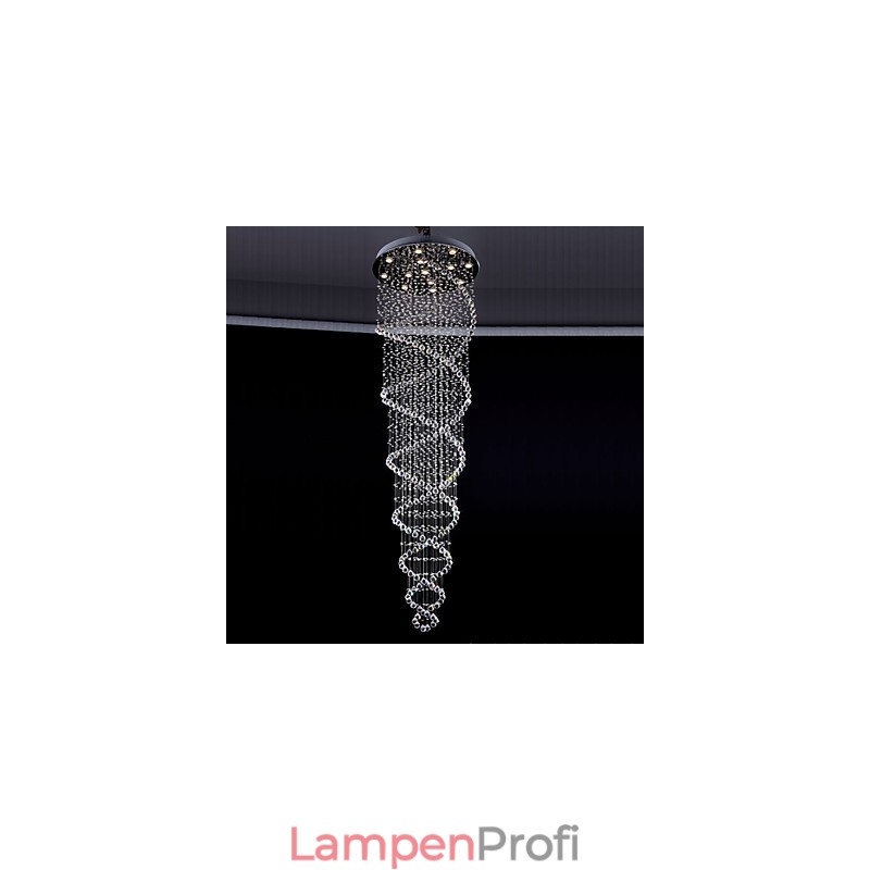 Deckenkristall-Pendelleuchten 13 Lichter Moderne silberne Canpoy Transparente K9-Kristallleuchten