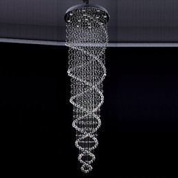 Deckenkristall-Pendelleuchten 13 Lichter Moderne silberne Canpoy Transparente K9-Kristallleuchten