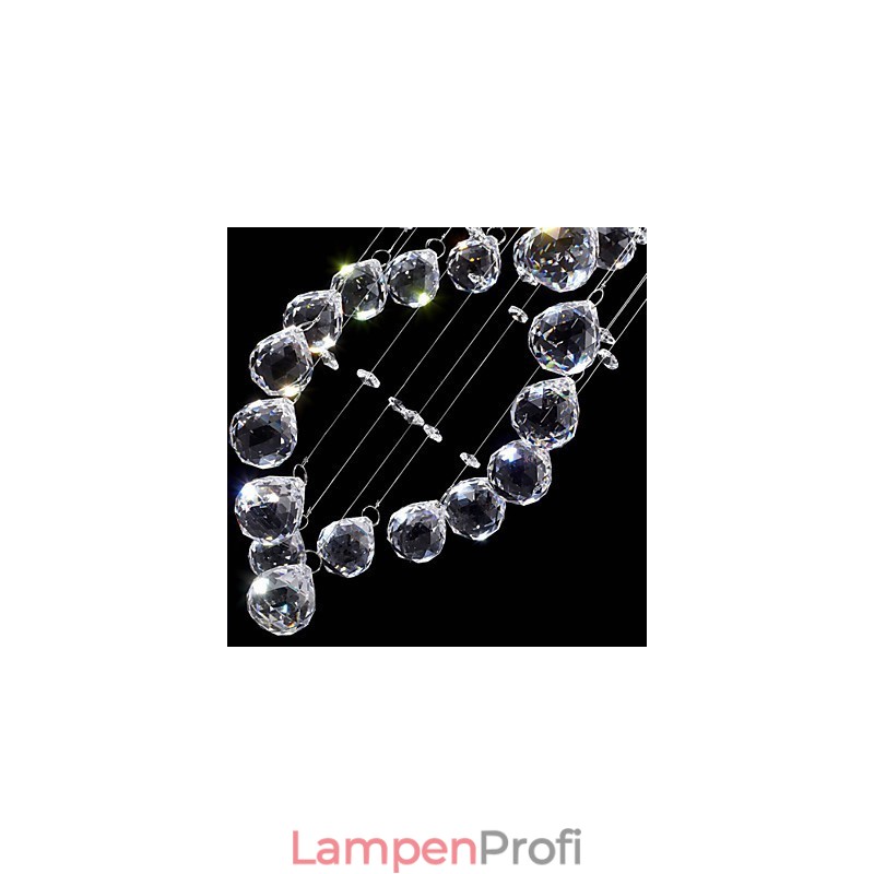 Deckenkristall-Pendelleuchten 13 Lichter Moderne silberne Canpoy Transparente K9-Kristallleuchten