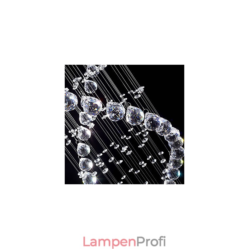 Deckenkristall-Pendelleuchten 13 Lichter Moderne silberne Canpoy Transparente K9-Kristallleuchten