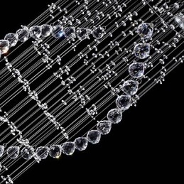 Deckenkristall-Pendelleuchten 13 Lichter Moderne silberne Canpoy Transparente K9-Kristallleuchten