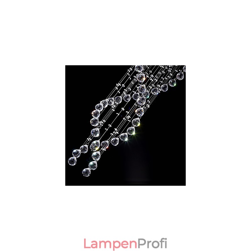 Deckenkristall-Pendelleuchten 13 Lichter Moderne silberne Canpoy Transparente K9-Kristallleuchten