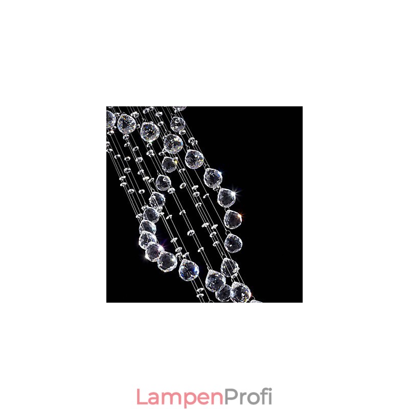 Deckenkristall-Pendelleuchten 13 Lichter Moderne silberne Canpoy Transparente K9-Kristallleuchten