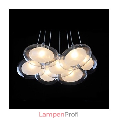 Moderne zeitgenössische Pendelleuchte aus Chrommetall