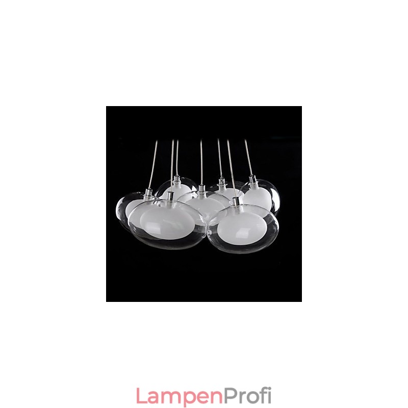 Moderne zeitgenössische Pendelleuchte aus Chrommetall