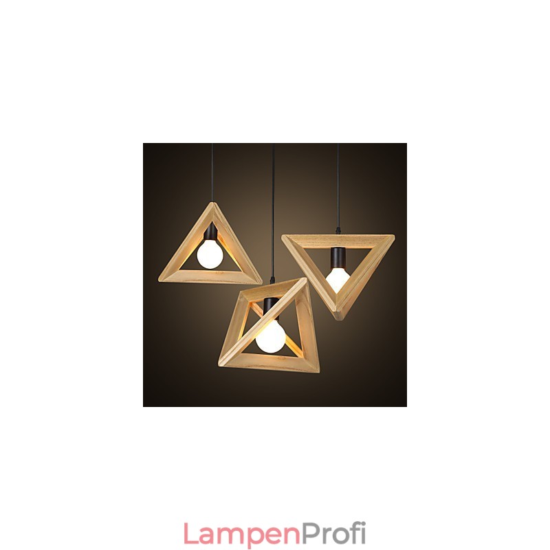 Europäischer Stil Kreatives Land Wiederherstellung alter Wege Dreieckige Holzbox Hängelampe