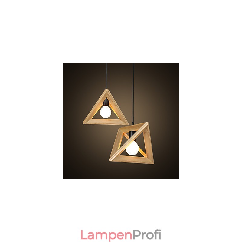 Europäischer Stil Kreatives Land Wiederherstellung alter Wege Dreieckige Holzbox Hängelampe