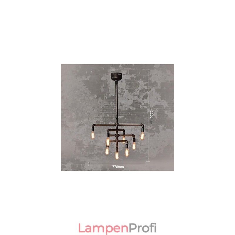 Traditionelle klassische Vintage Retro Laterne Country Malerei Metall Pendelleuchte