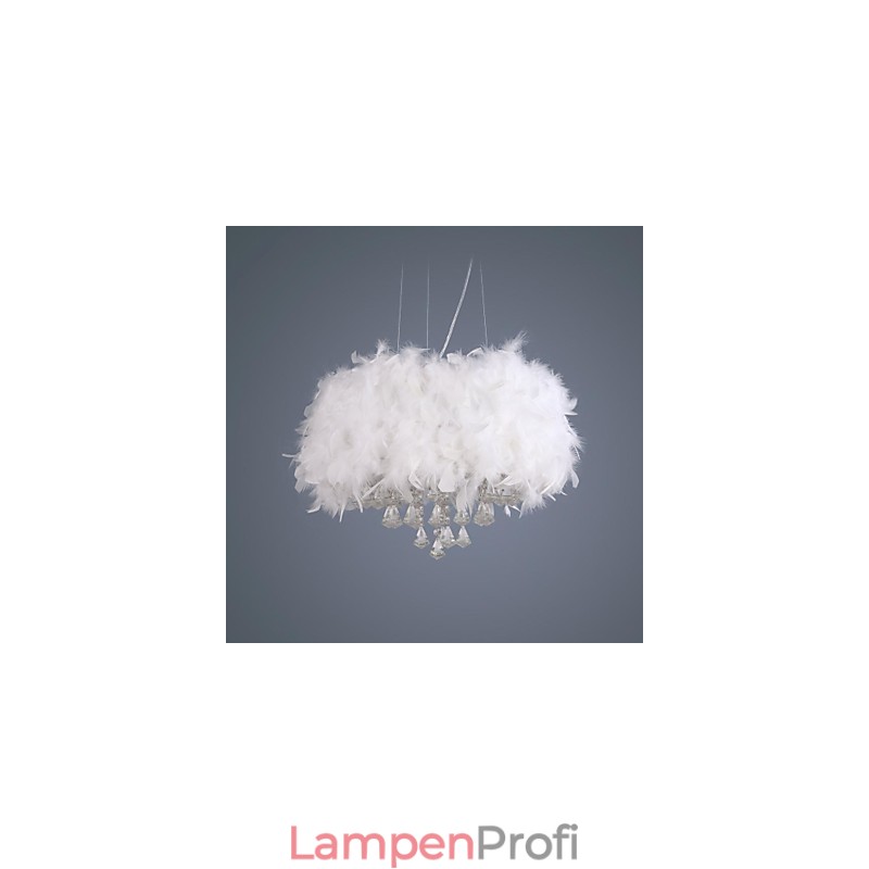 Moderne, zeitgenössische Pendelleuchte im Trommelkristall-Mini-Stil mit galvanisierter Beschichtung