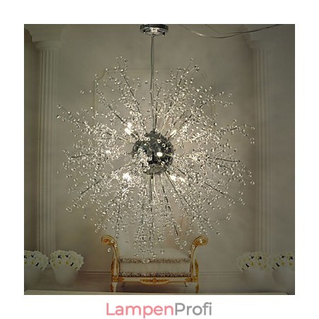 Globe Kristall Chrom Metall Kronleuchter Pendelleuchte