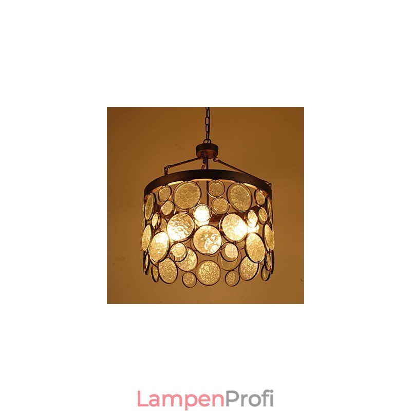 Vintage Kronleuchter aus Eisen und Glas