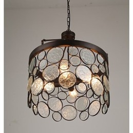 Vintage Kronleuchter aus Eisen und Glas