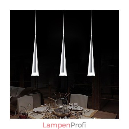 Moderne zeitgenössische Pendelleuchte aus Chrommetall