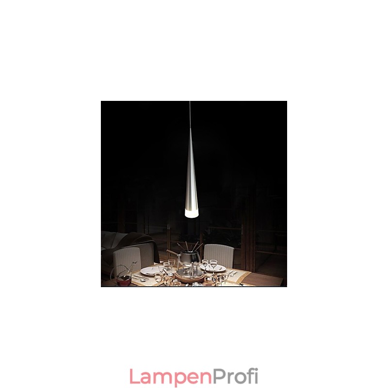 Moderne zeitgenössische Pendelleuchte aus Chrommetall