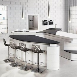 Moderne zeitgenössische Pendelleuchte aus Chrommetall