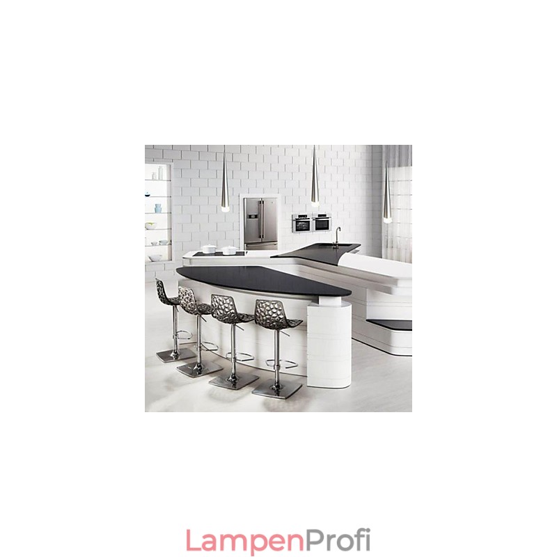 Moderne zeitgenössische Pendelleuchte aus Chrommetall