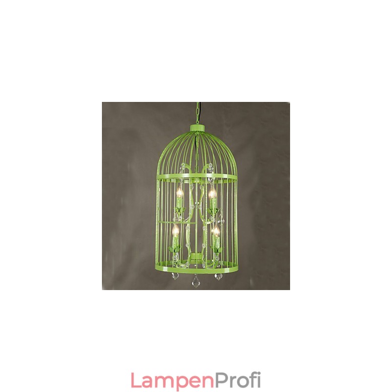 Vintage Eisenkäfig Treppenhaus Lampe Kronleuchter Kristall A