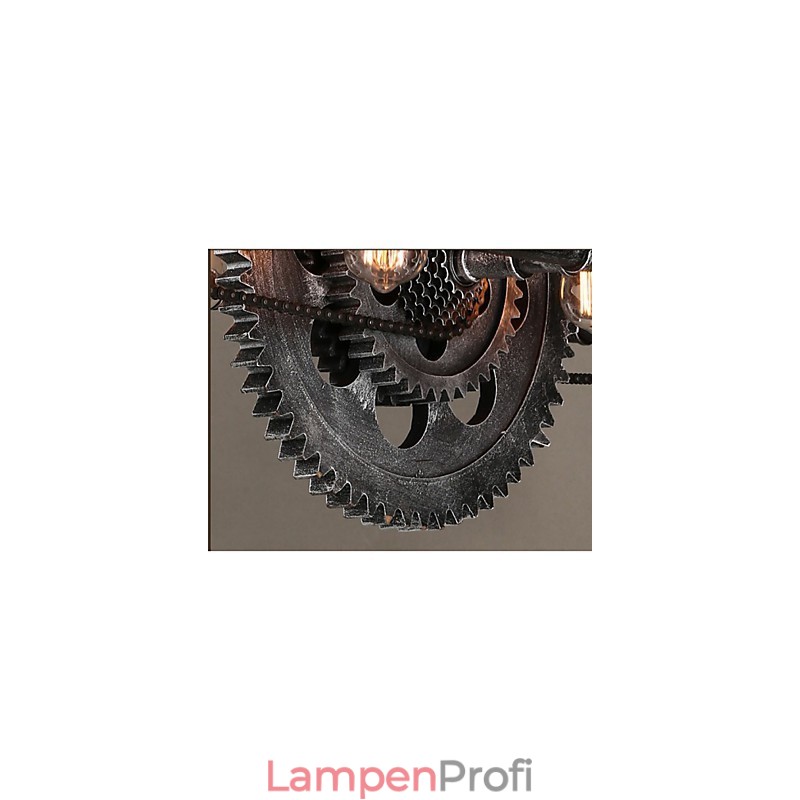 Eisenrohr-Kronleuchter Industrielle Windrad-Hängelampe