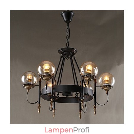 Kronleuchter aus Kunstglas mit runder Bohnenstange