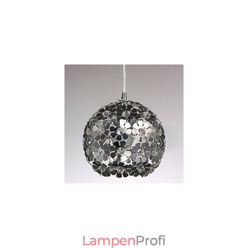 Moderne zeitgenössische Kugel Kristall Mini Stil Galvanisierte Pendelleuchte
