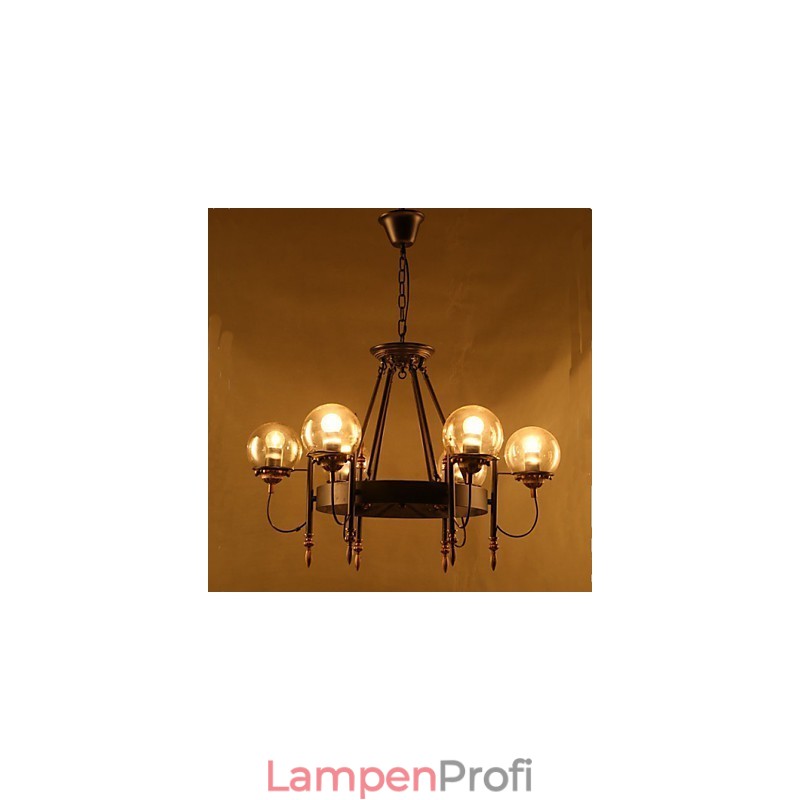 Kronleuchter aus Kunstglas mit runder Bohnenstange