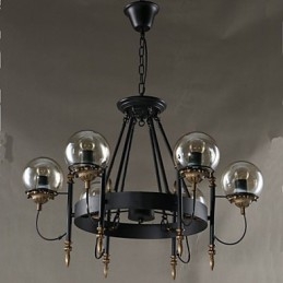 Kronleuchter aus Kunstglas mit runder Bohnenstange