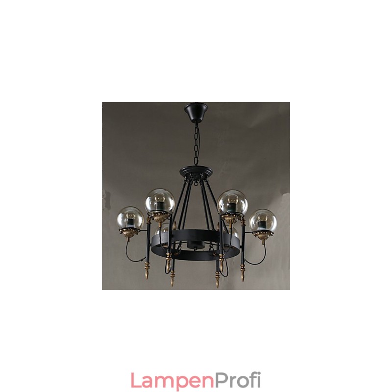 Kronleuchter aus Kunstglas mit runder Bohnenstange