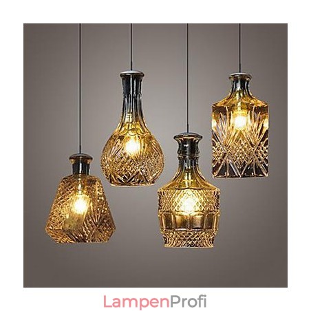 Kristallglaslampe 4 Lichter Schatten Minimalistische Flaschenlichter Kristallglaslampe 4 Lichter Schatten Minimalistische Flaschenlichter