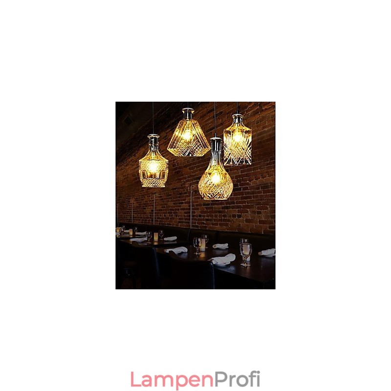 Kristallglaslampe 4 Lichter Schatten Minimalistische Flaschenlichter