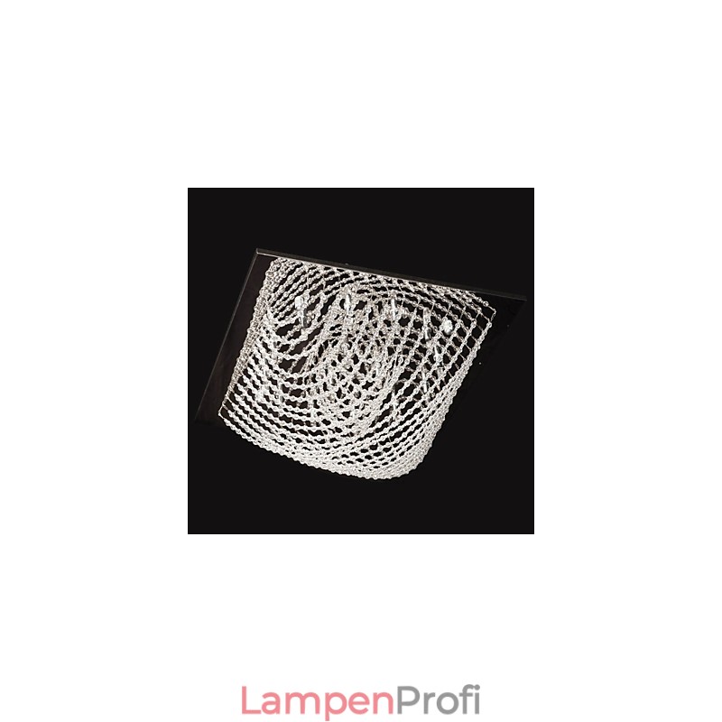 Traditioneller klassischer Kronleuchter aus Kristall und Chrommetall