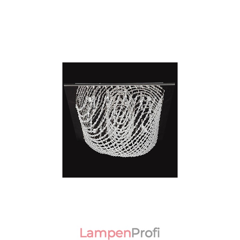 Traditioneller klassischer Kronleuchter aus Kristall und Chrommetall