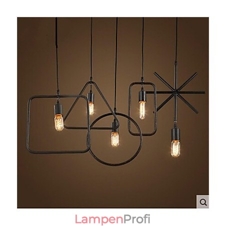 Individueller amerikanischer Retro-Kronleuchter mit 5 Köpfen in Eisenkunst