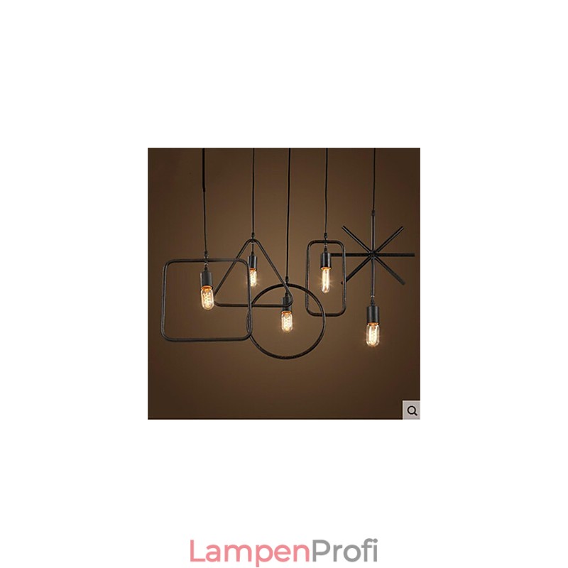 Individueller amerikanischer Retro-Kronleuchter mit 5 Köpfen in Eisenkunst