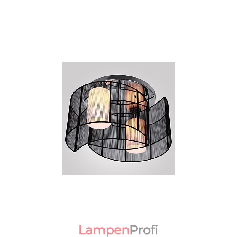 Deckenleuchte Modernes Design 2 Lichter Schwarz