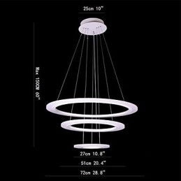 75 Watt moderne zeitgenössische Malerei Acryl Pendelleuchte