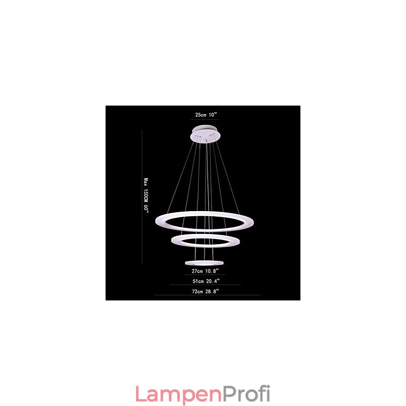 75 Watt moderne zeitgenössische Malerei Acryl Pendelleuchte
