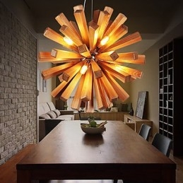 Pendelleuchten Country Holz Bambus