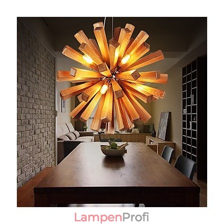 Pendelleuchten Country Holz Bambus