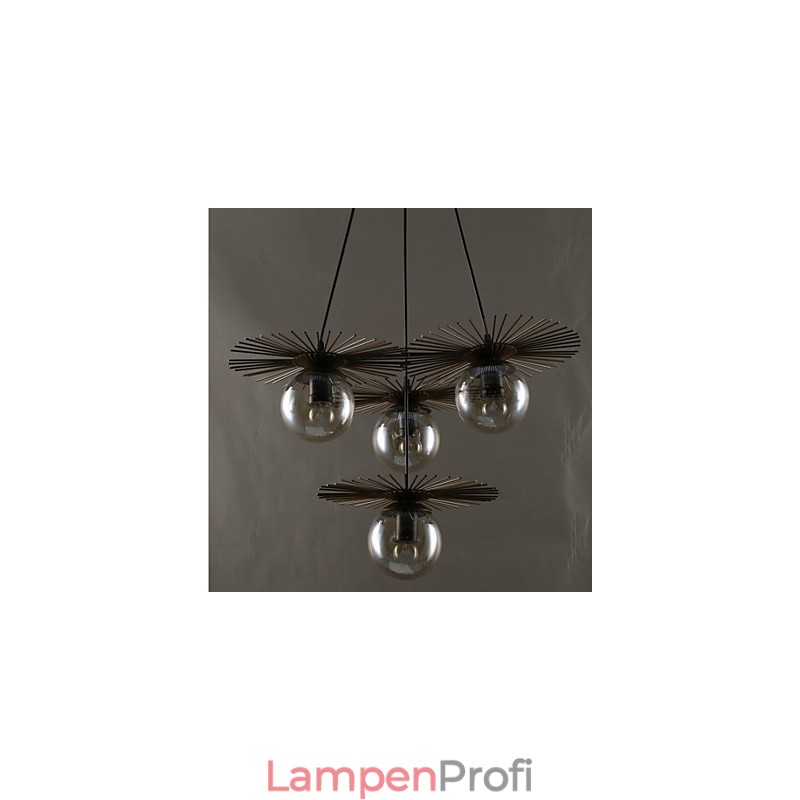 Kronleuchter aus Kunstglas mit runder Bohnenstange