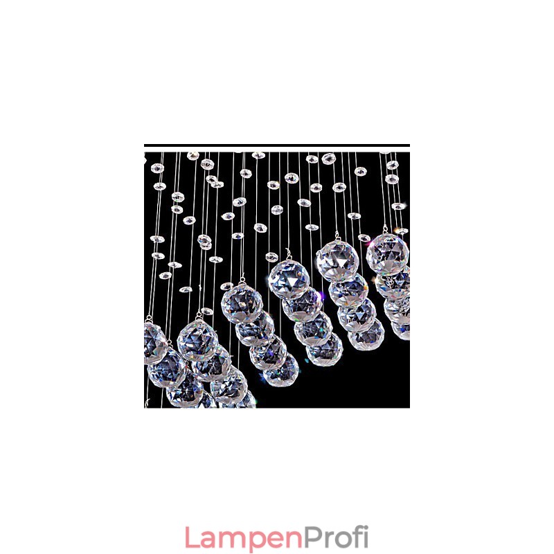 Pendelleuchte 6 Lichter Moderne Silber Canpoy Transparent Crystal Waves Deckenleuchten