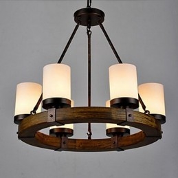 Vintage Alter Holz Kronleuchter