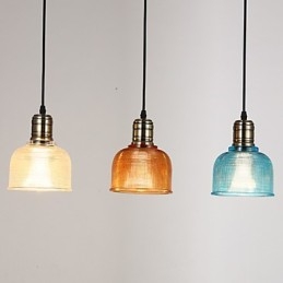 Nordisches kleines Droplight aus Buntglas-Kronleuchter, das alte Wege wiederherstellt