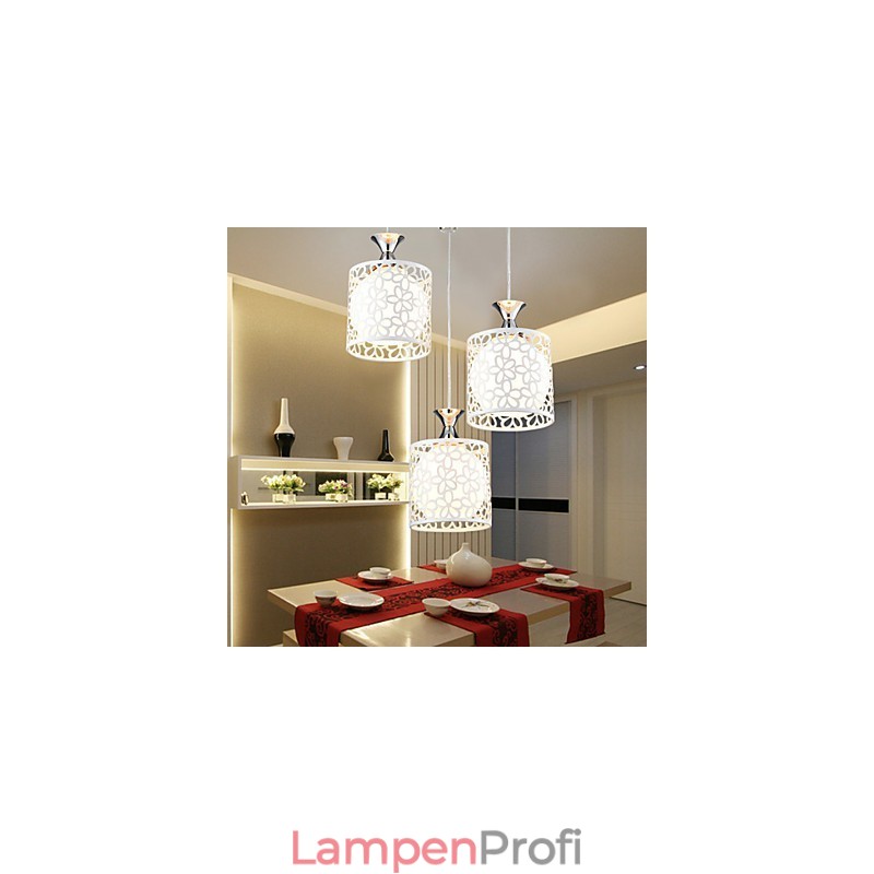 Zeitgenössische und vertraglich drei kreative Kristall Droplight Schmiedeeisen Lampe