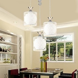 Zeitgenössische und vertraglich drei kreative Kristall Droplight Schmiedeeisen Lampe