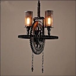Industrial Wind Cafe Personalisierte Studio Gear Doppelkopf-Anhänger