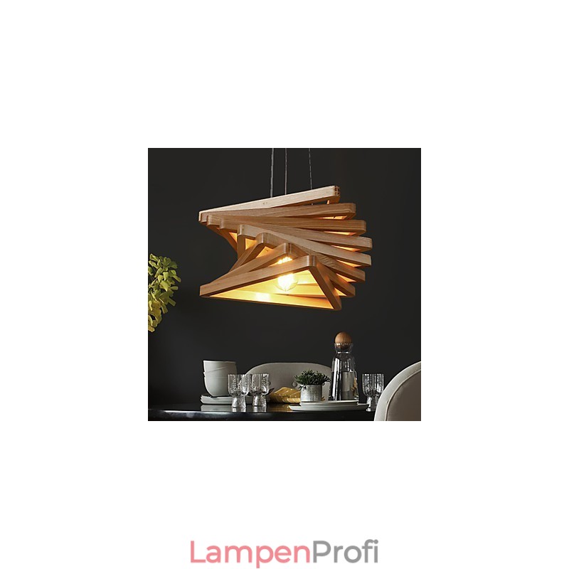 1Traditionelle klassische Landhaus-Mini-Stil Malerei Holz Bambus Pendelleuchte