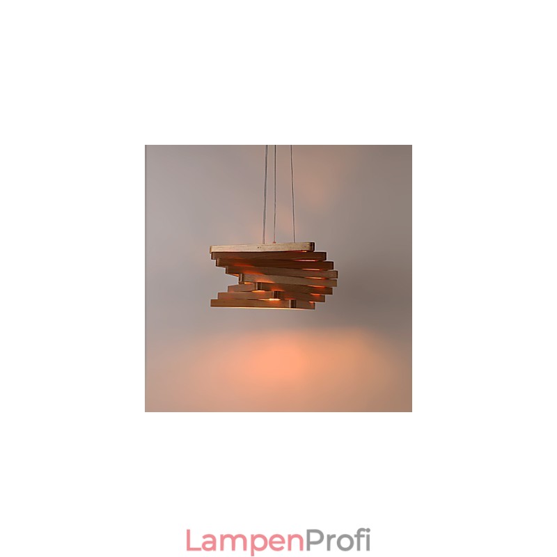 1Traditionelle klassische Landhaus-Mini-Stil Malerei Holz Bambus Pendelleuchte