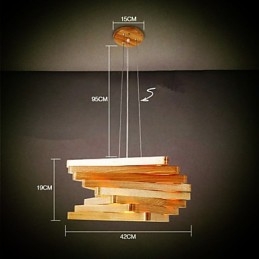 1Traditionelle klassische Landhaus-Mini-Stil Malerei Holz Bambus Pendelleuchte