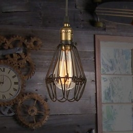 Pendelleuchten Vintage Amerikanischer Landhausstil, der alte Wege schmiedeeiserne kleine Käfig-Droplight wiederherstellt